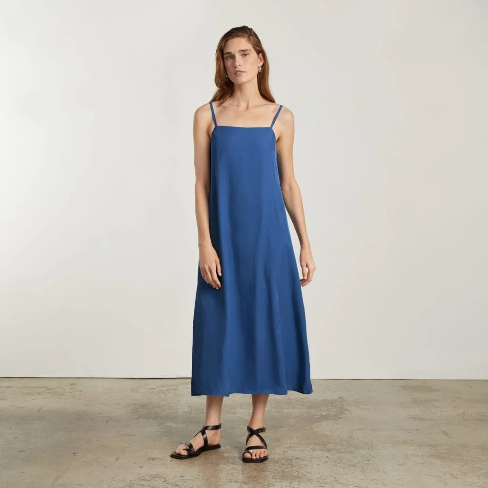 The Japanese GoWeave®  Slip Dress | Deep Blue (2)