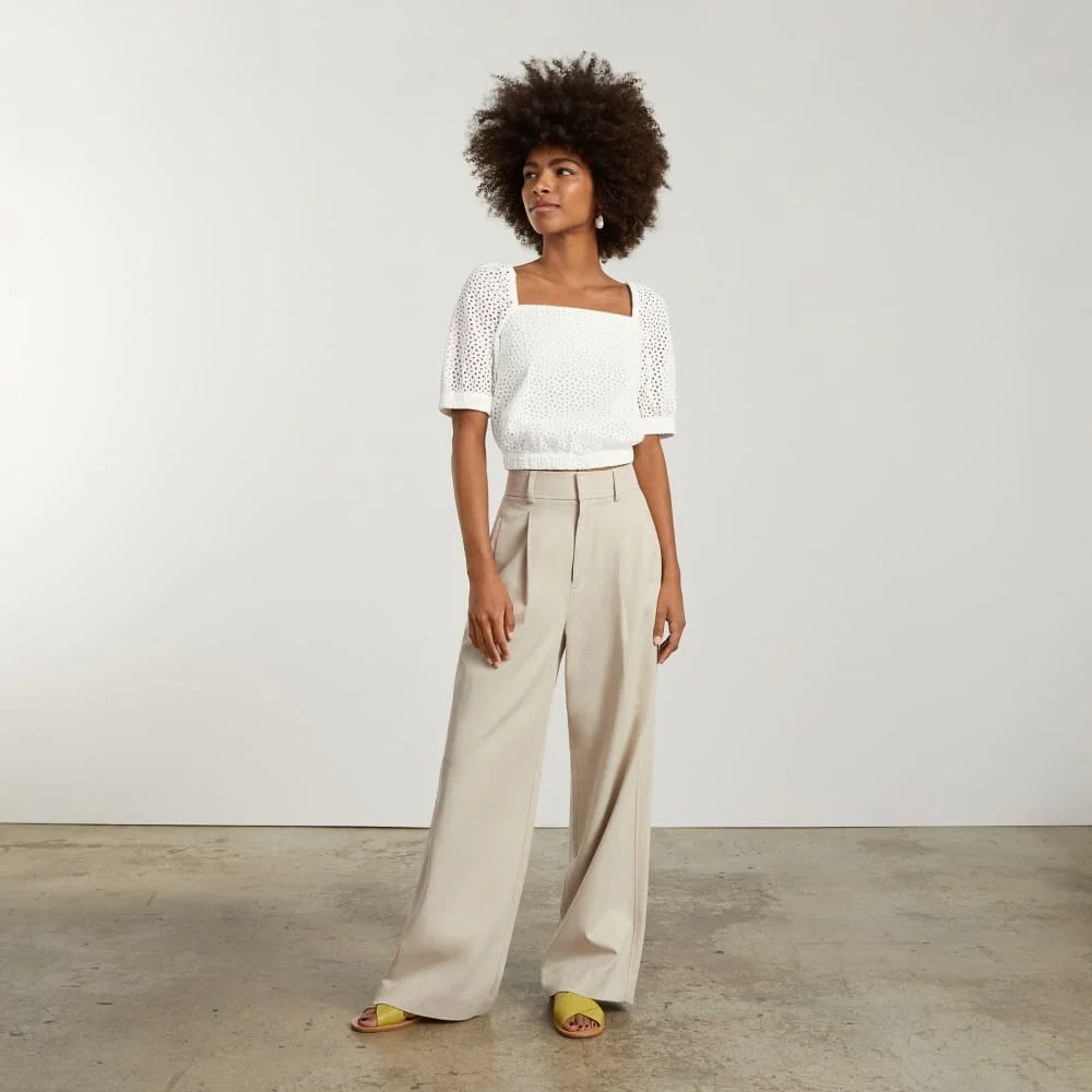 The Eyelet Puff Sleeve Top | White (2)