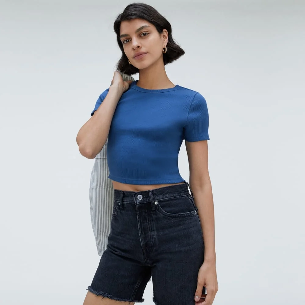 The ’90s Rib Tee | Deep Blue (2)
