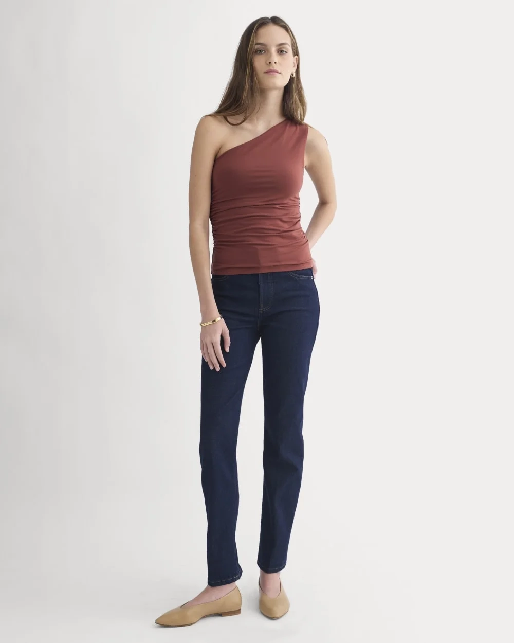 One-Shoulder Top | Henna Red (2)