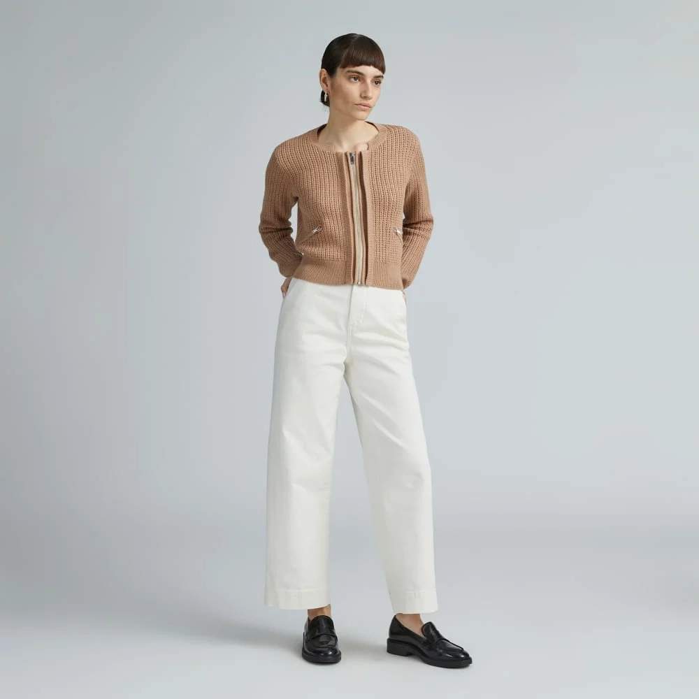 The Cropped Cotton-Merino Bomber |  Chestnut (3)