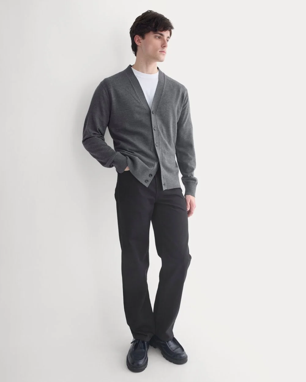 All-Year Cardigan | Heather Mid Charcoal (2)