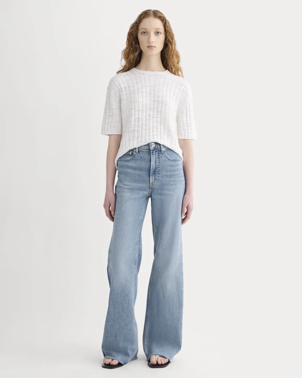 The Oversized Tee in Cotton Linen | White (3)