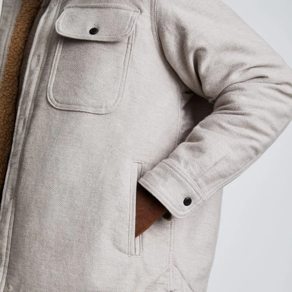 The ReNew Fleece-Lined Heavyweight Overshirt | Heathered Burnt Sugar (3)