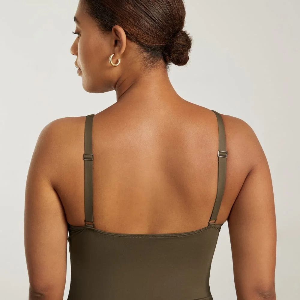 The V-Neck One-Piece | Beech (2)