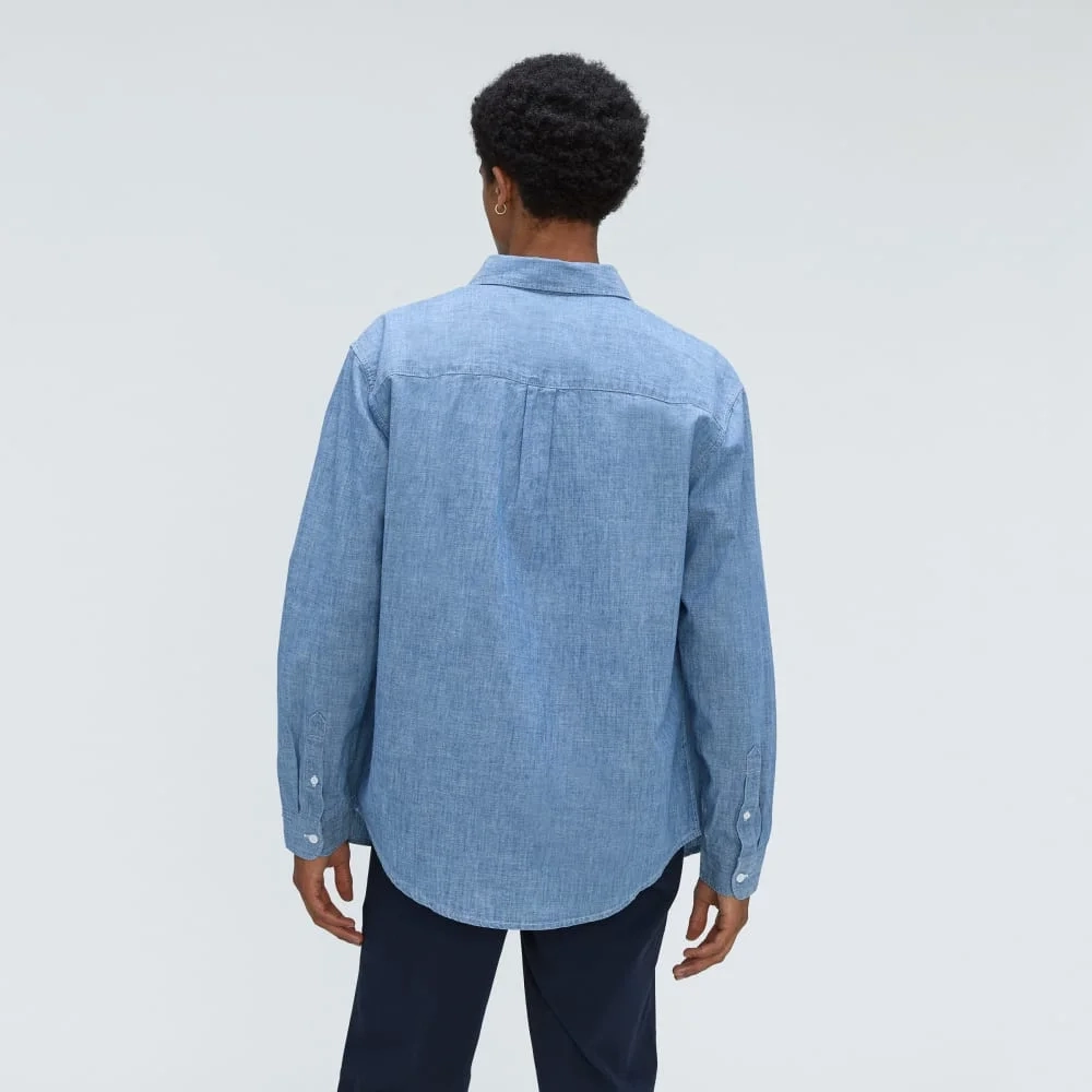 The Relaxed Organic Chambray Shirt  | Ivy Blue ReChambray (3)