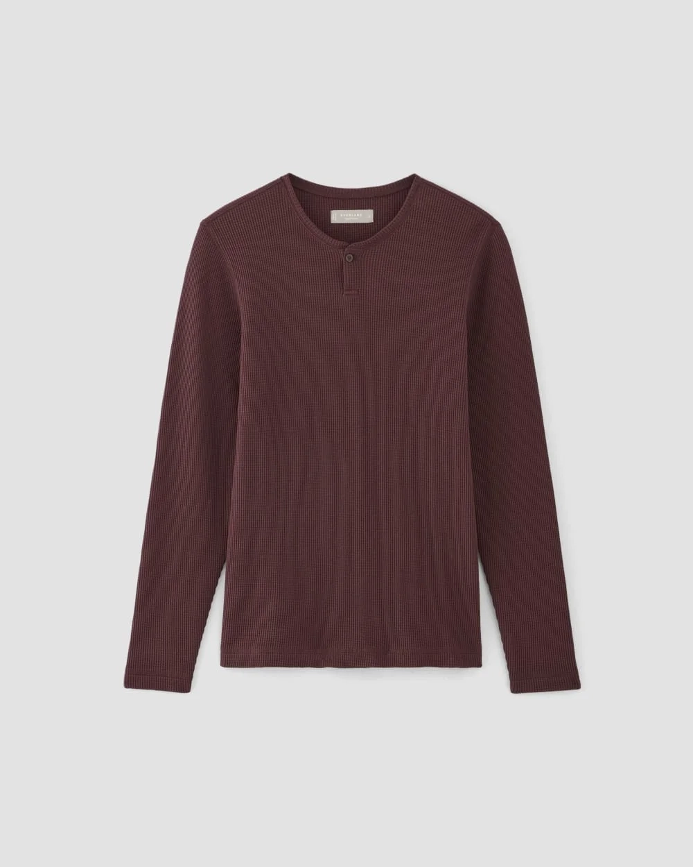 The Waffle Long-Sleeve Henley | Burgundy (3)