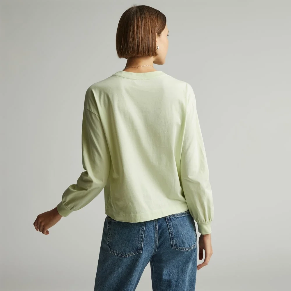 The Organic Cotton Long-Sleeve Tee | Seafoam Green (3)