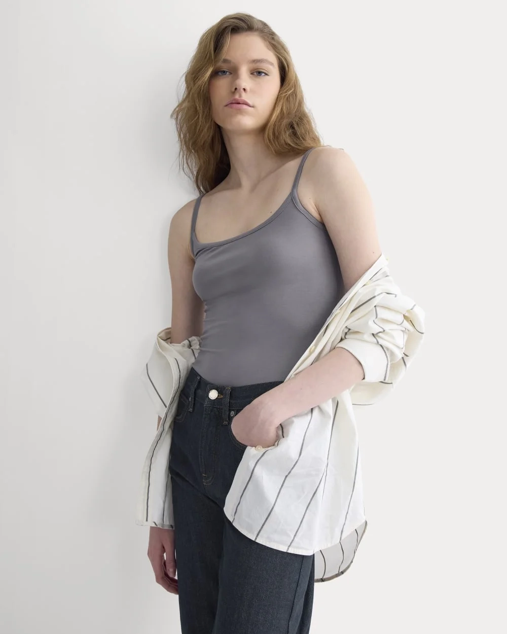 Scoopneck Cami | Charcoal Grey (2)