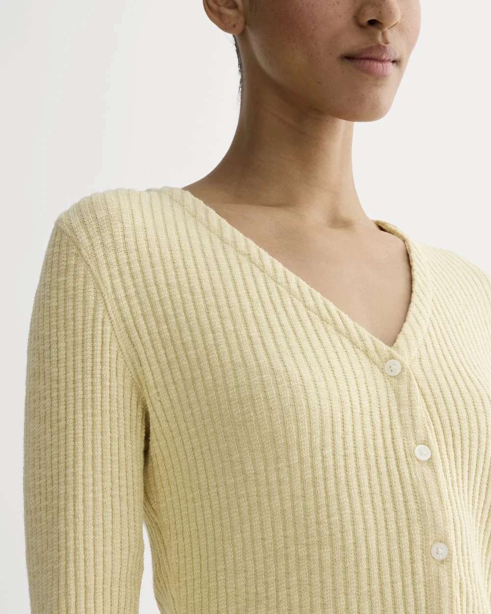 The Cozy Rib Cardigan | Banana Crepe (3)