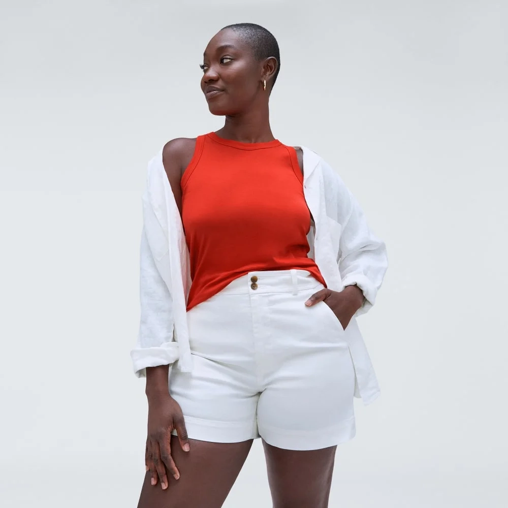 The Tank in Essential Cotton | Red Orange (4)