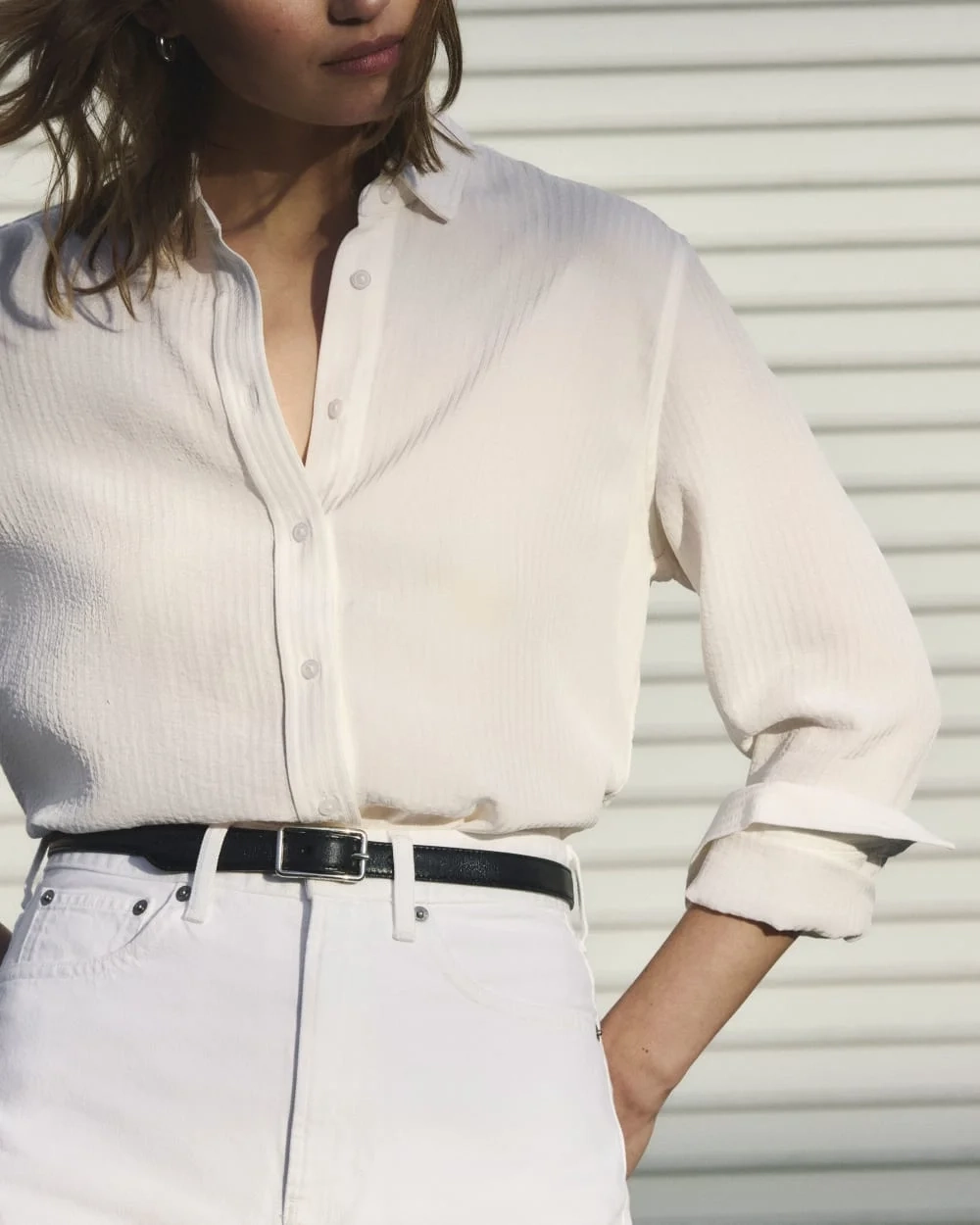The City Stripe Relaxed Shirt | Bone (2)