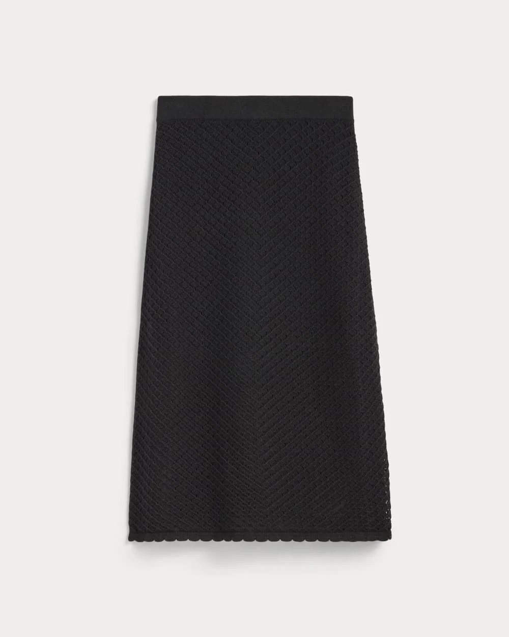 The Lace Knit Skirt | Black (4)