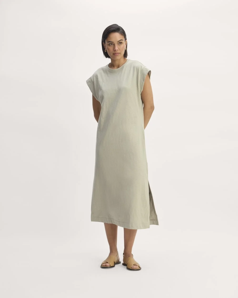 The Muscle Tee Midi Dress | Seagrass