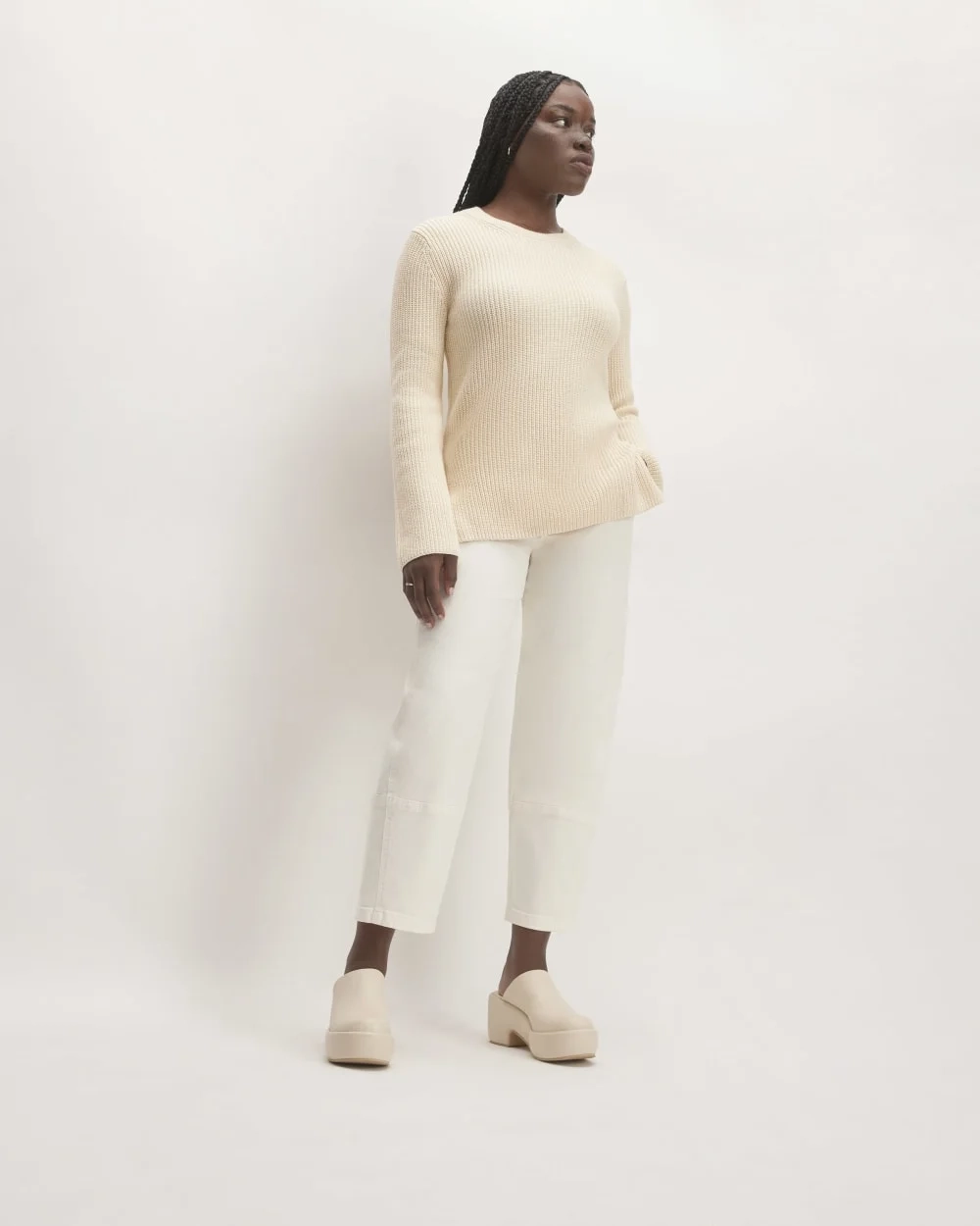 The Organic Cotton Slim Crew Sweater | Canvas (4)