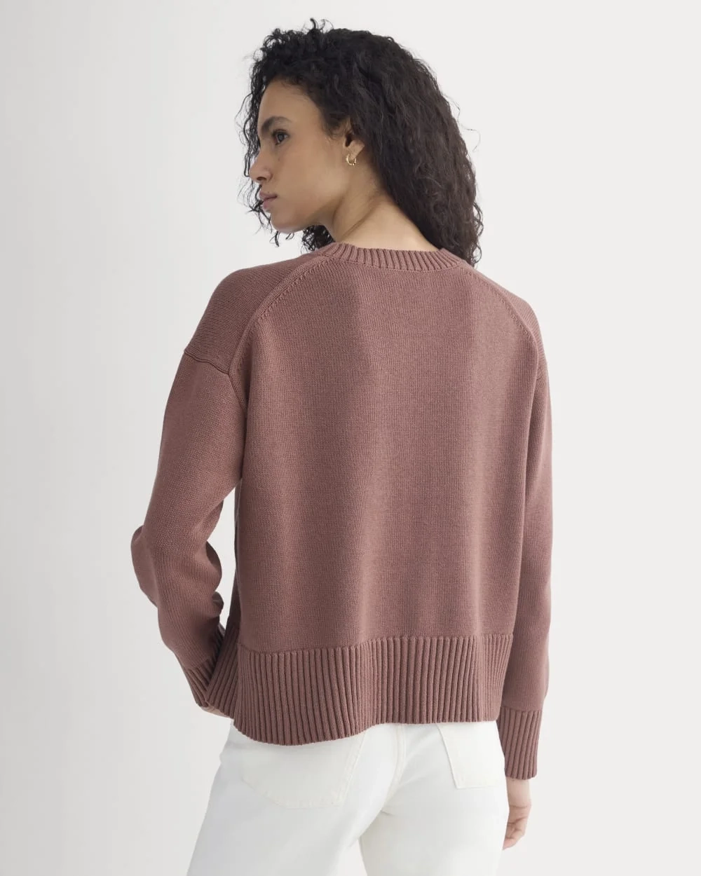 The Boxy Sweater in Everyday Cotton | Mocha (4)