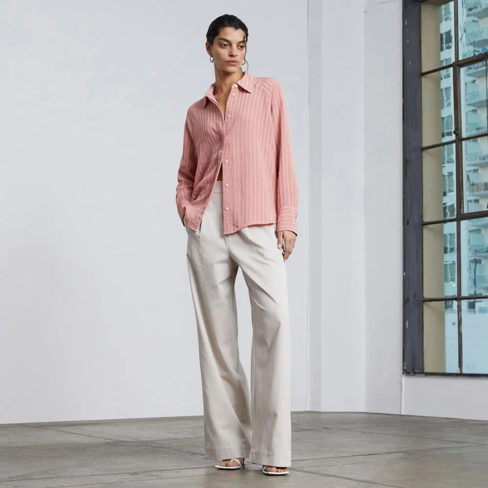 The City Stripe Shirt | Light Rose (3)