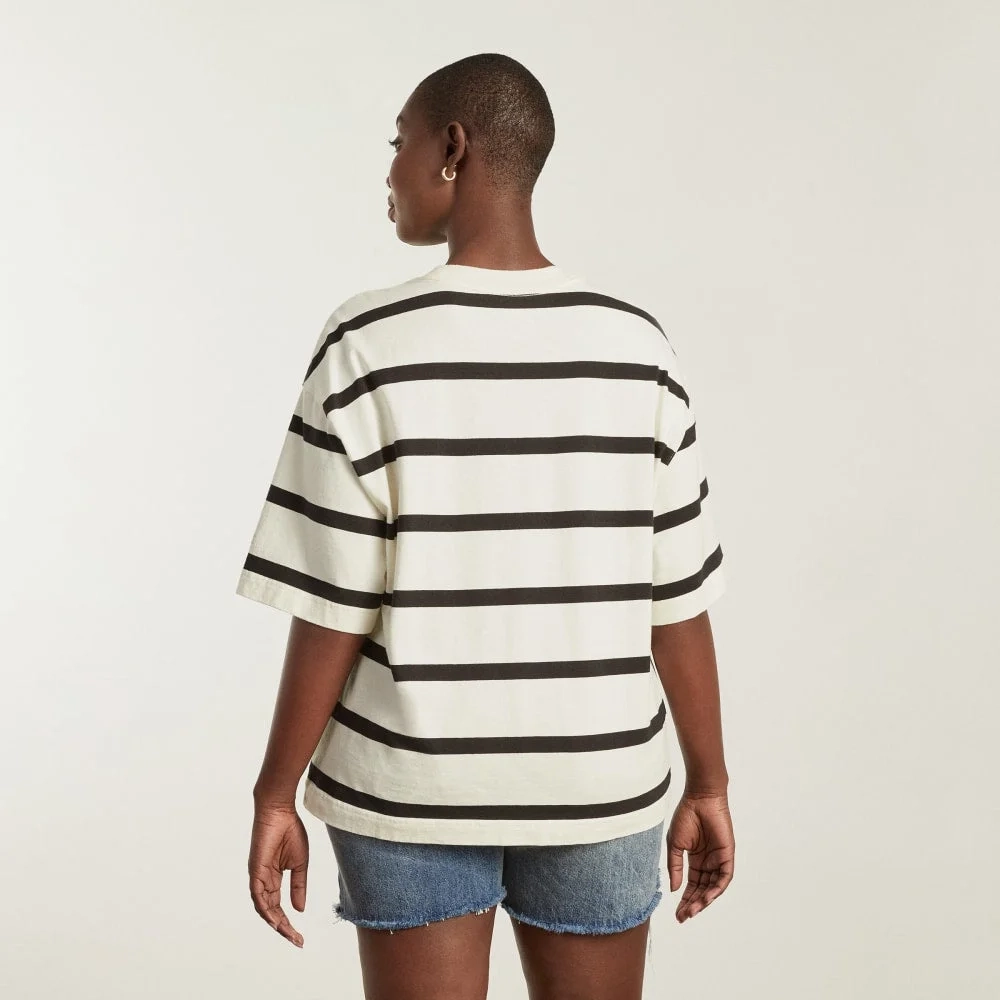 The Premium Weight Relaxed Tee | Black / Canvas (3)