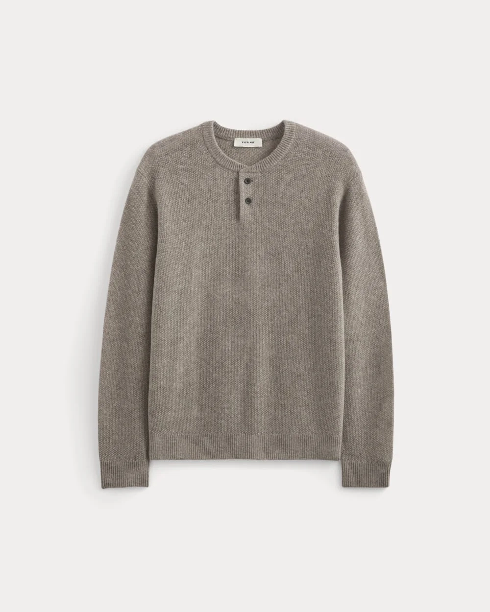 Henley in Wool Cashmere | Light Heathered Taupe (3)