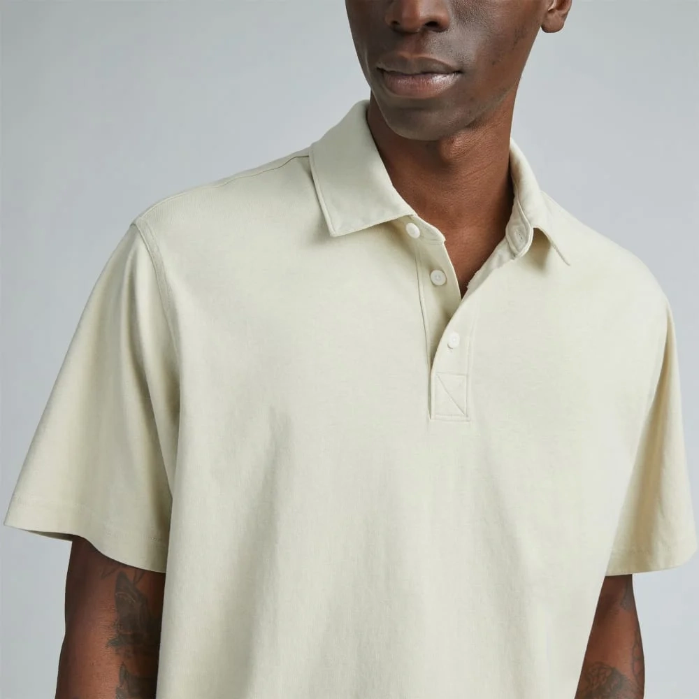 The Premium Weight Relaxed Polo | Pelican (2)