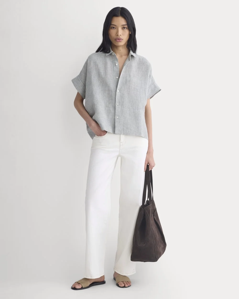 The Boxy Shirt in Linen | Agave Green (3)