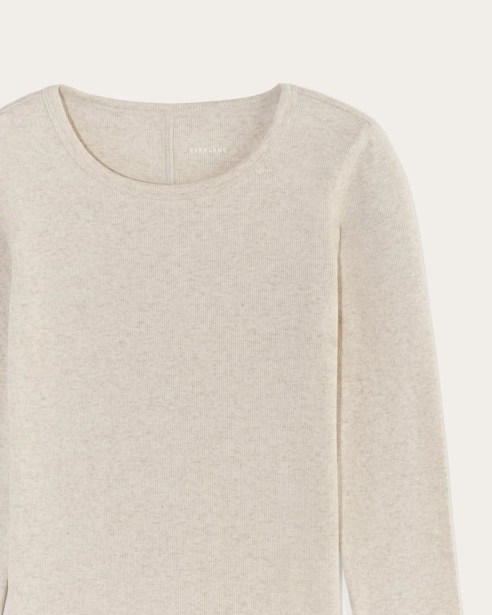 The Luxe Rib Long-Sleeve Crew | Heathered Oat (3)