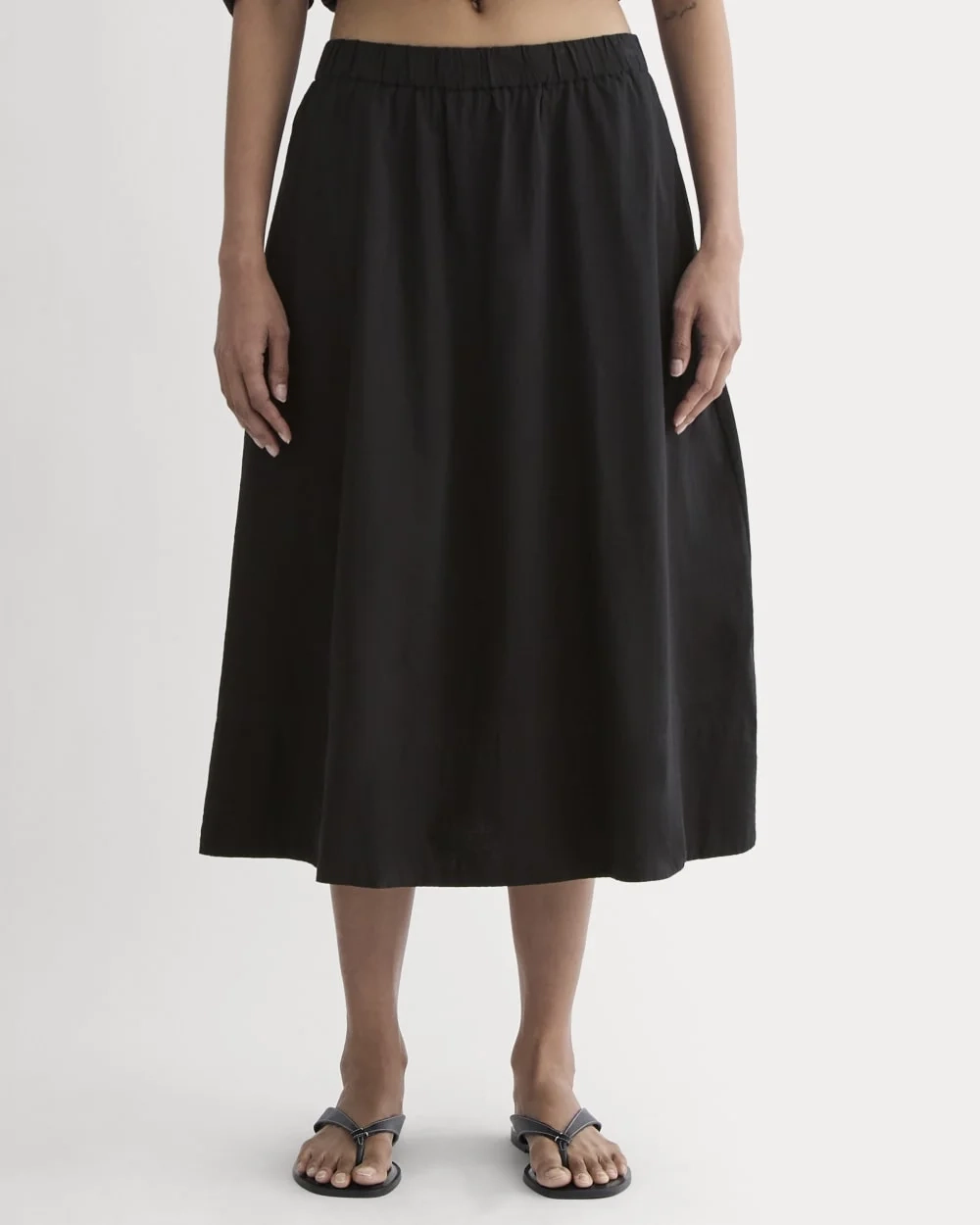 The Gauze Tiered Skirt | Black (3)