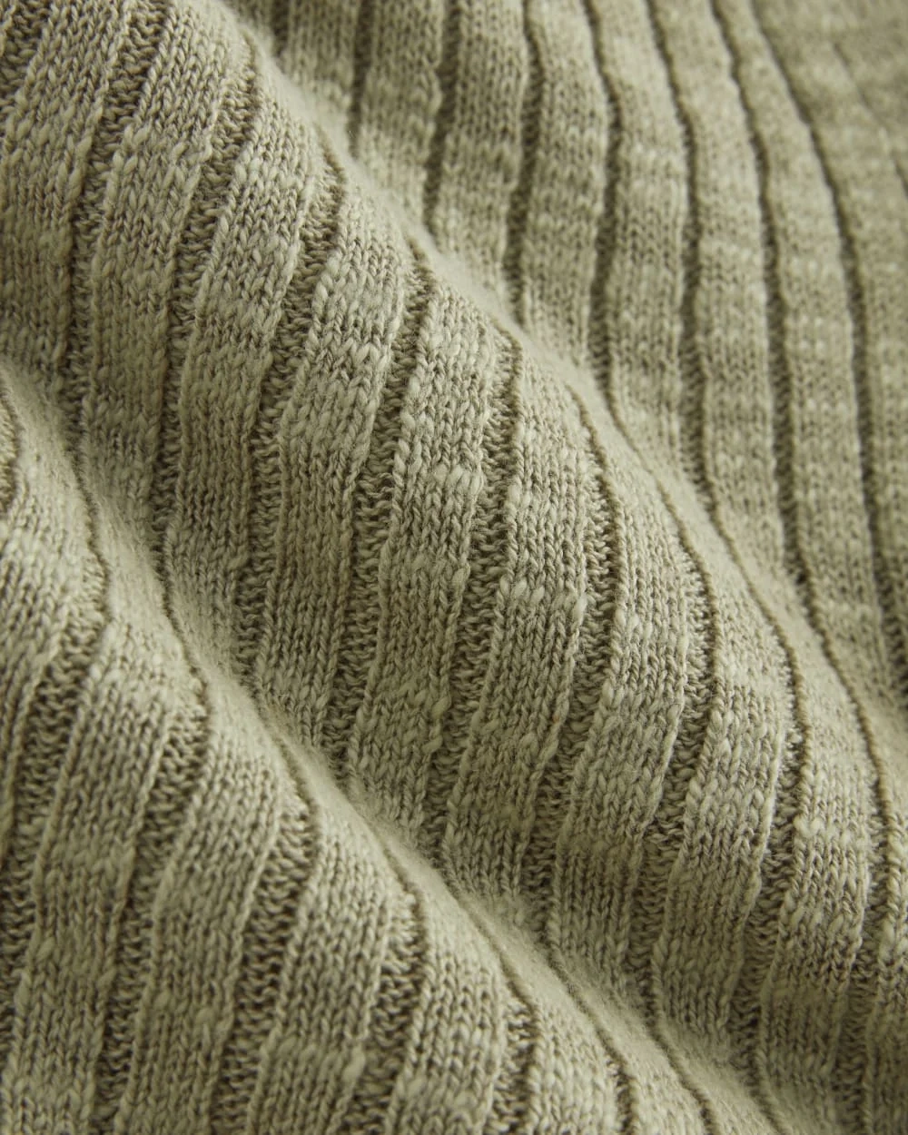 The Ribbed Cardigan in Cotton Linen | Eucalyptus (3)