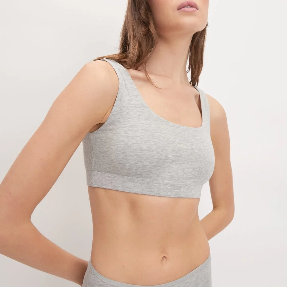 The Cotton Tank Bra |  Heathered Grey (4)