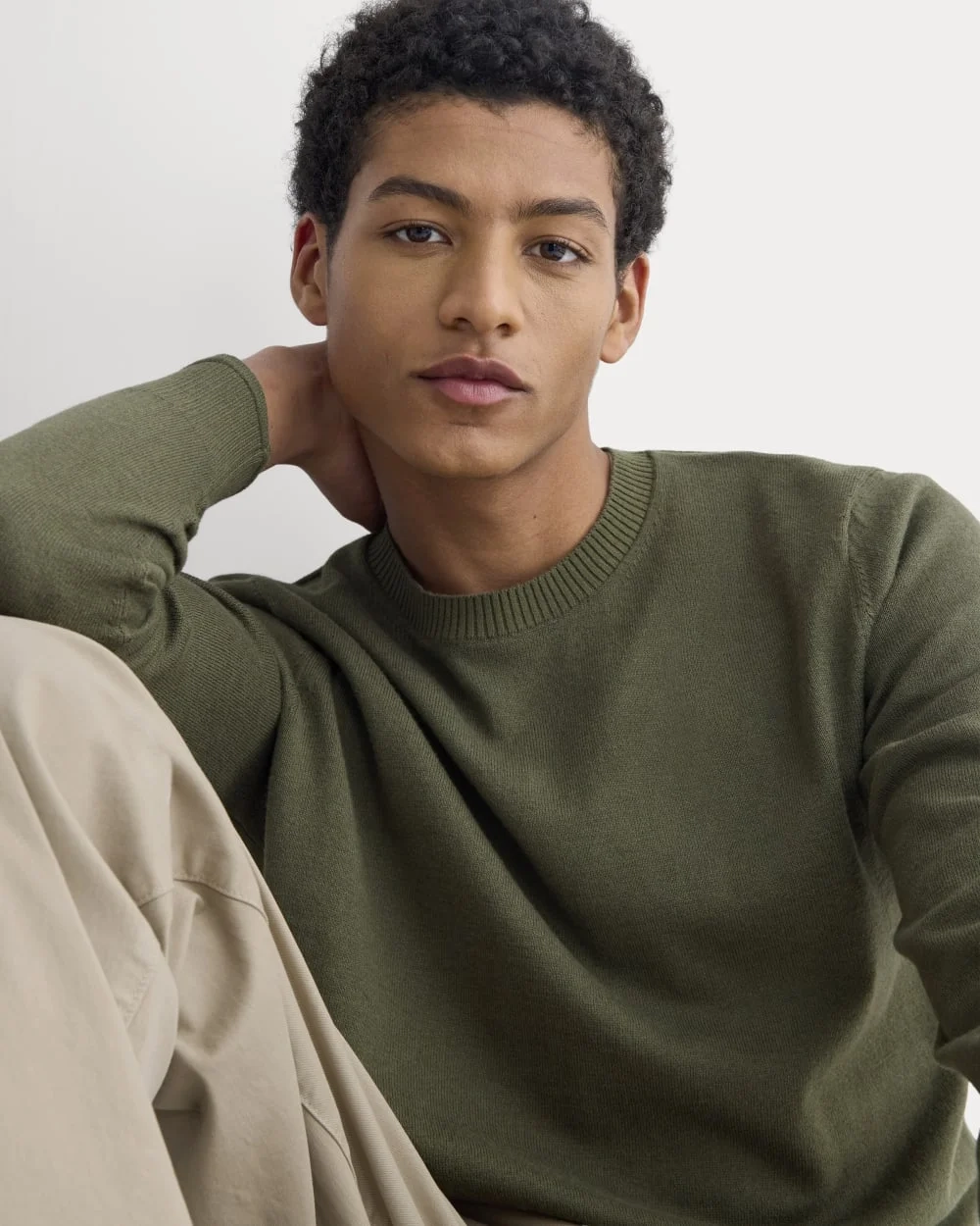 The No-Sweat Sweater | Uniform | Heathered Olive Night (2)