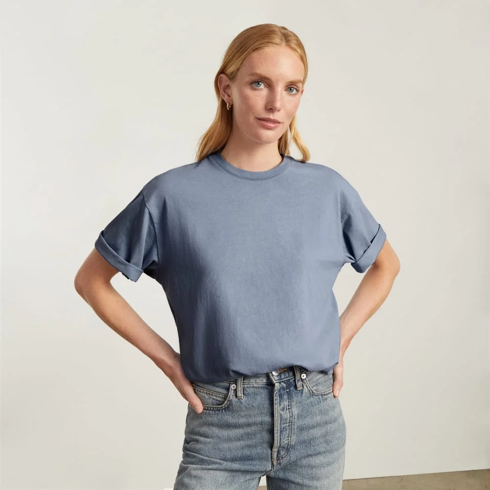 The Everyone Premium Weight Tee | Blue Slate (5)