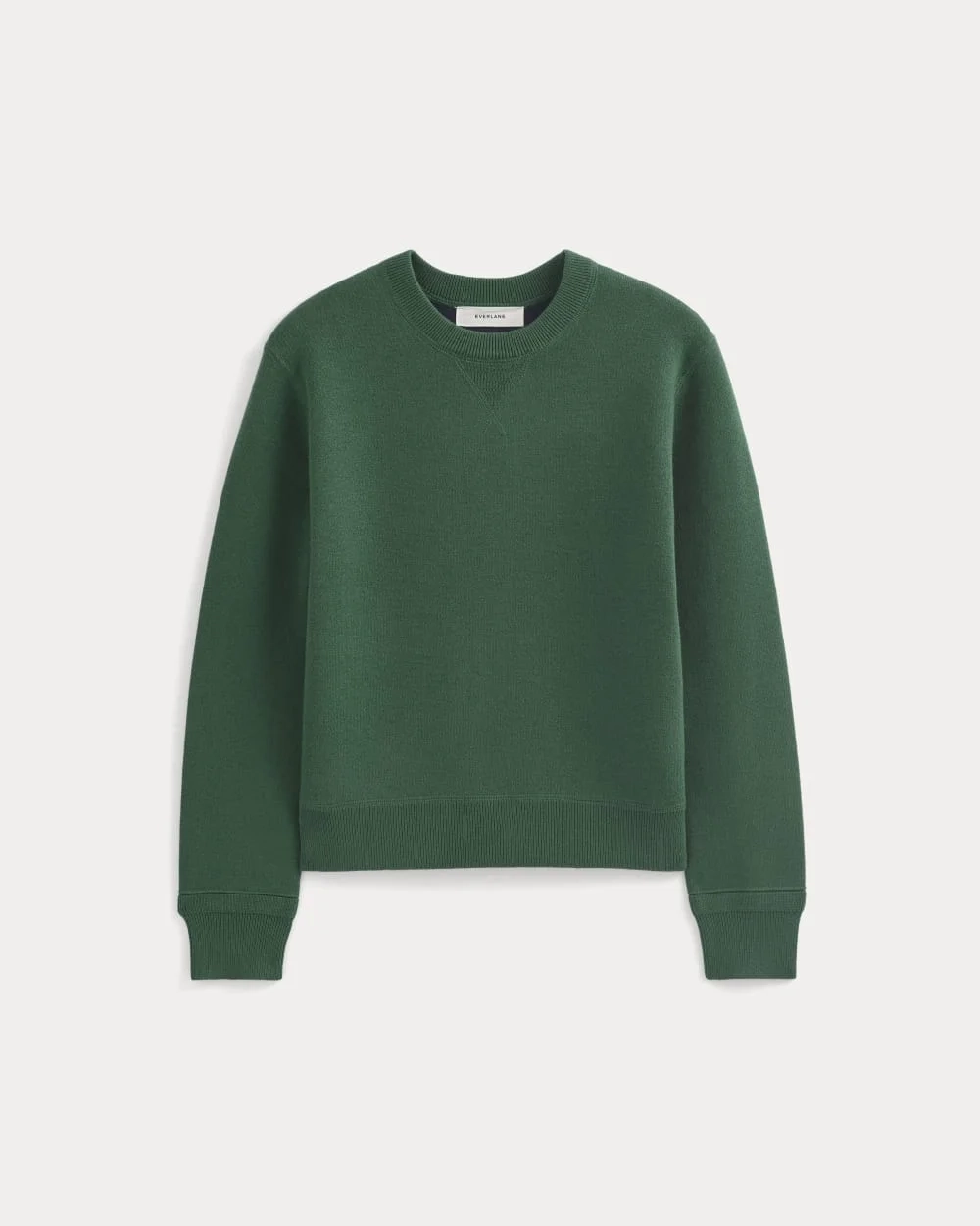 Double Knit Crew in Cotton Merino | Hunter Green (3)