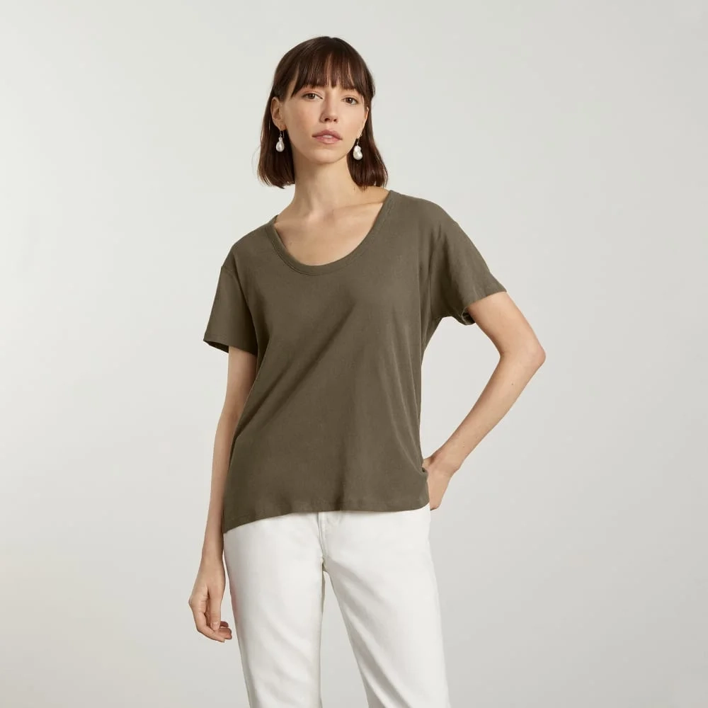 The Air Scoop-Neck Tee | Beech (3)