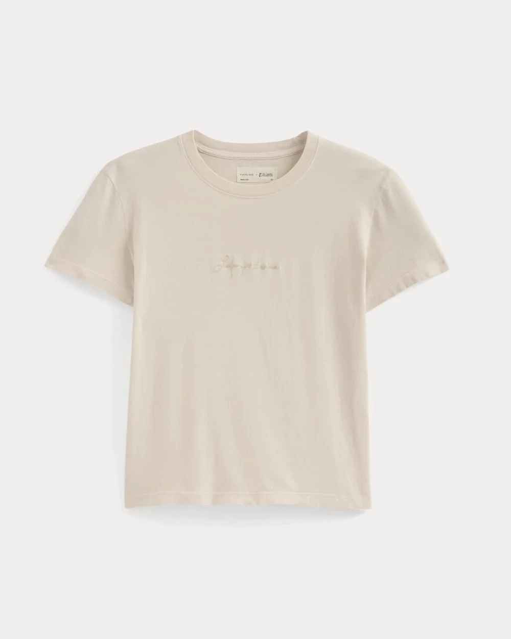 Everlane x The Laufey Foundation Box-Cut Tee | Pale Peony (4)