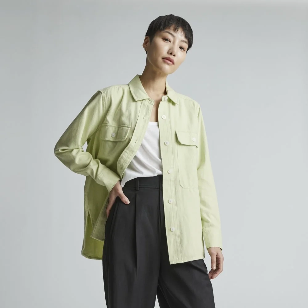 The Classic Cotton Flannel Shirt | Seafoam Green