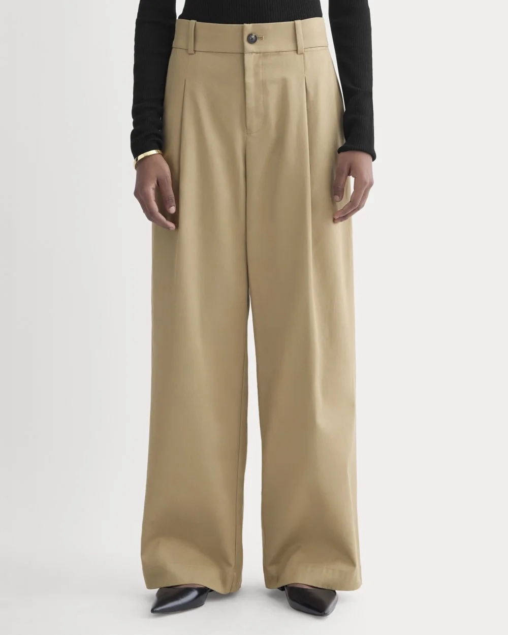 Wide-Leg Trouser in Buttersmooth | Ash Brown | 30" Inseam (5)