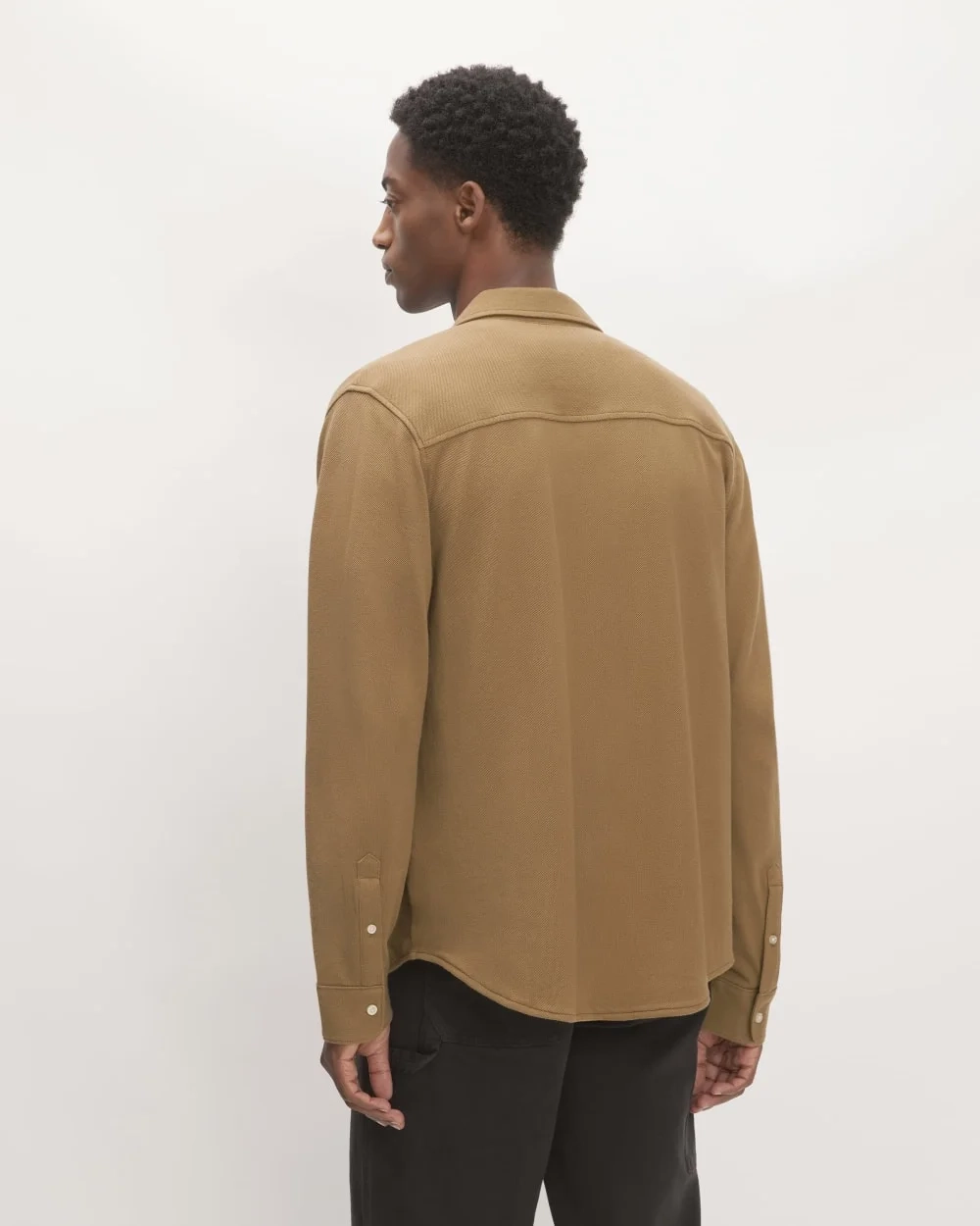 The Long-Sleeve Pique Shirt | Toasted Coconut (3)