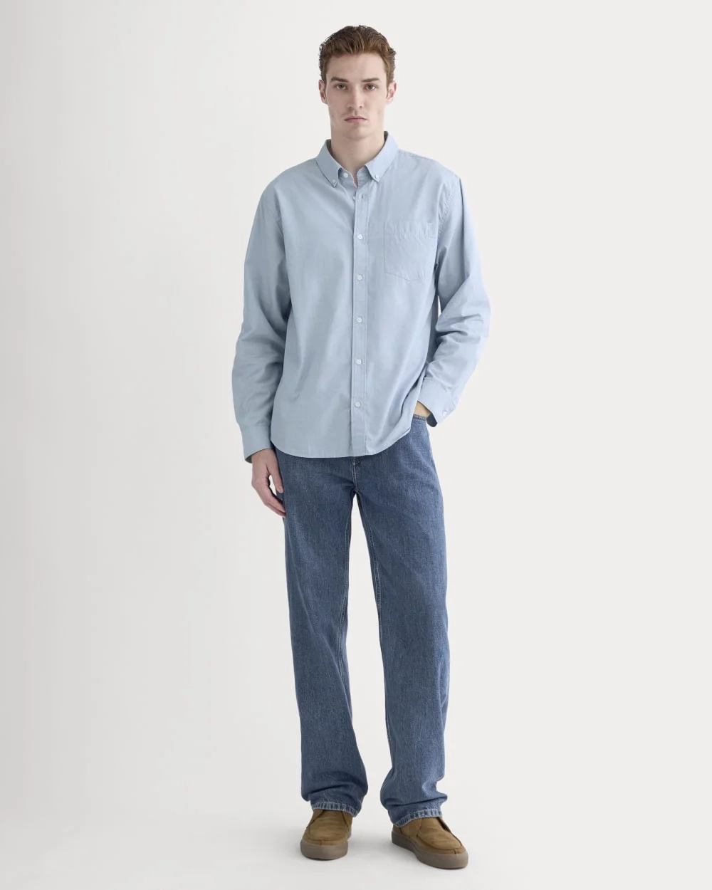 Washed Poplin Shirt | Dutch Blue (5)