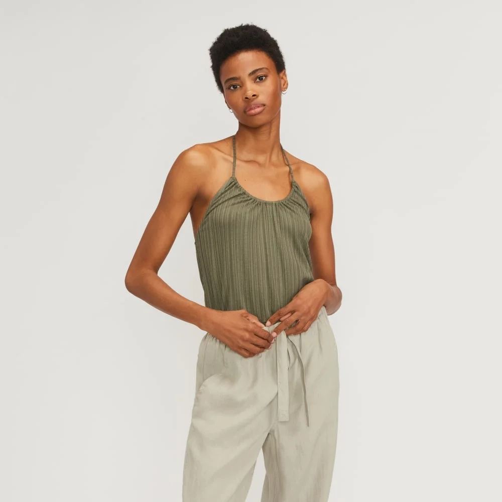 The Rib Soft Knit Halter Top | Kalamata