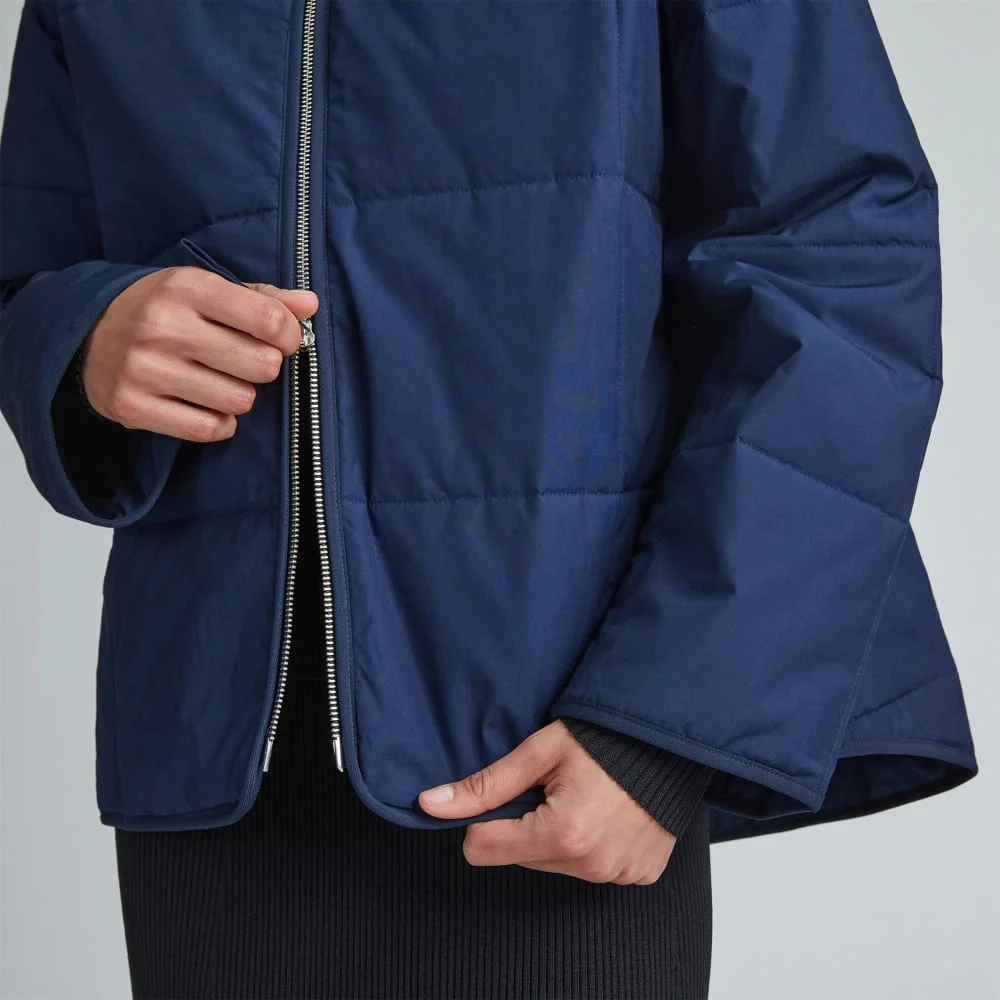 The Quilted Cotton Liner | Navy (5)