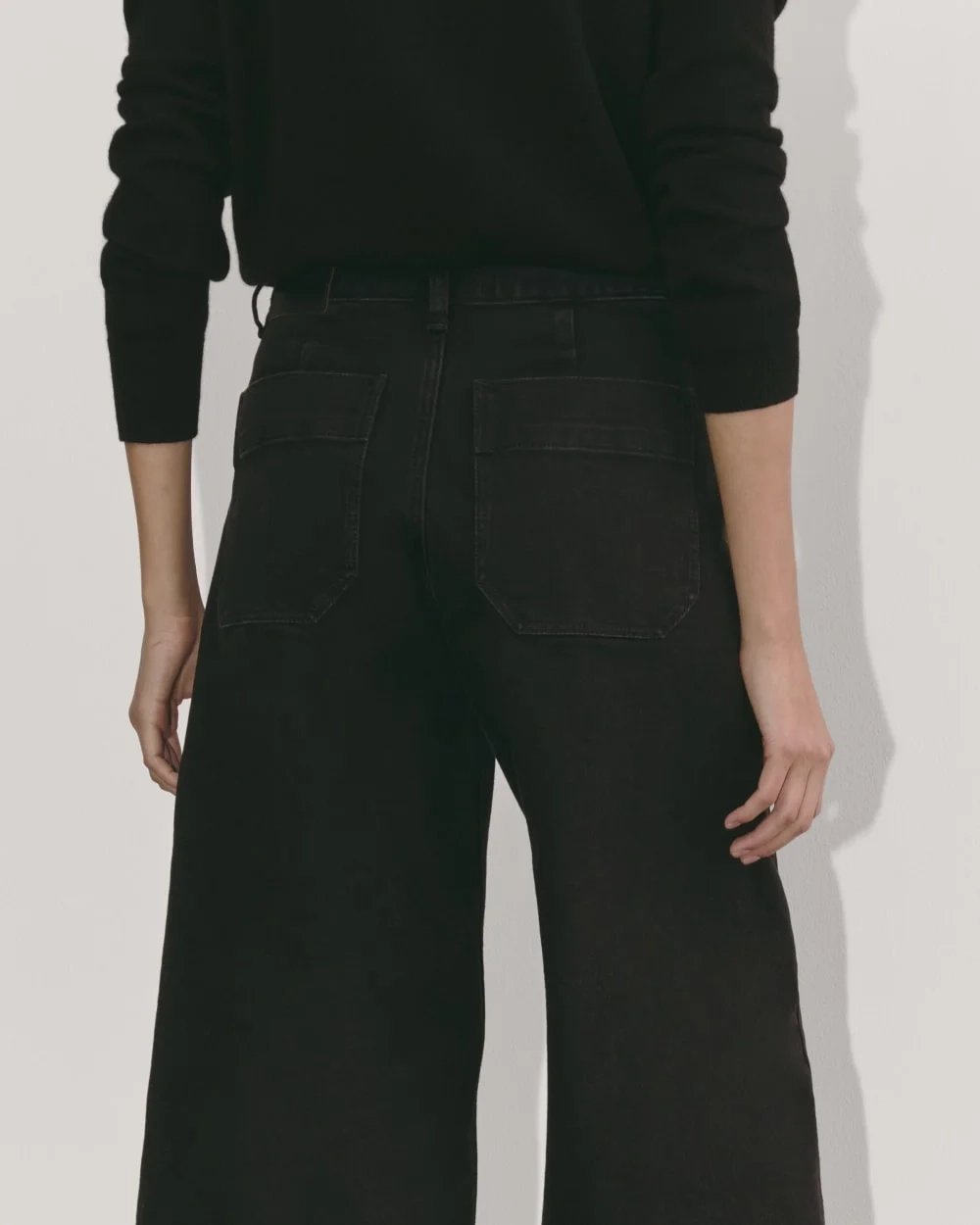The Denim Culotte | Tumbled Black (4)