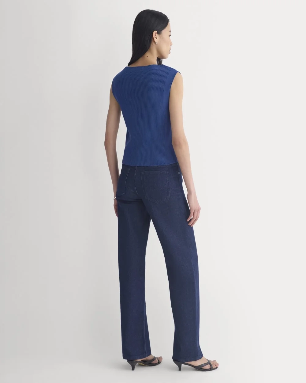 Boat-Neck Ribbed Knit | Estate Blue (3)