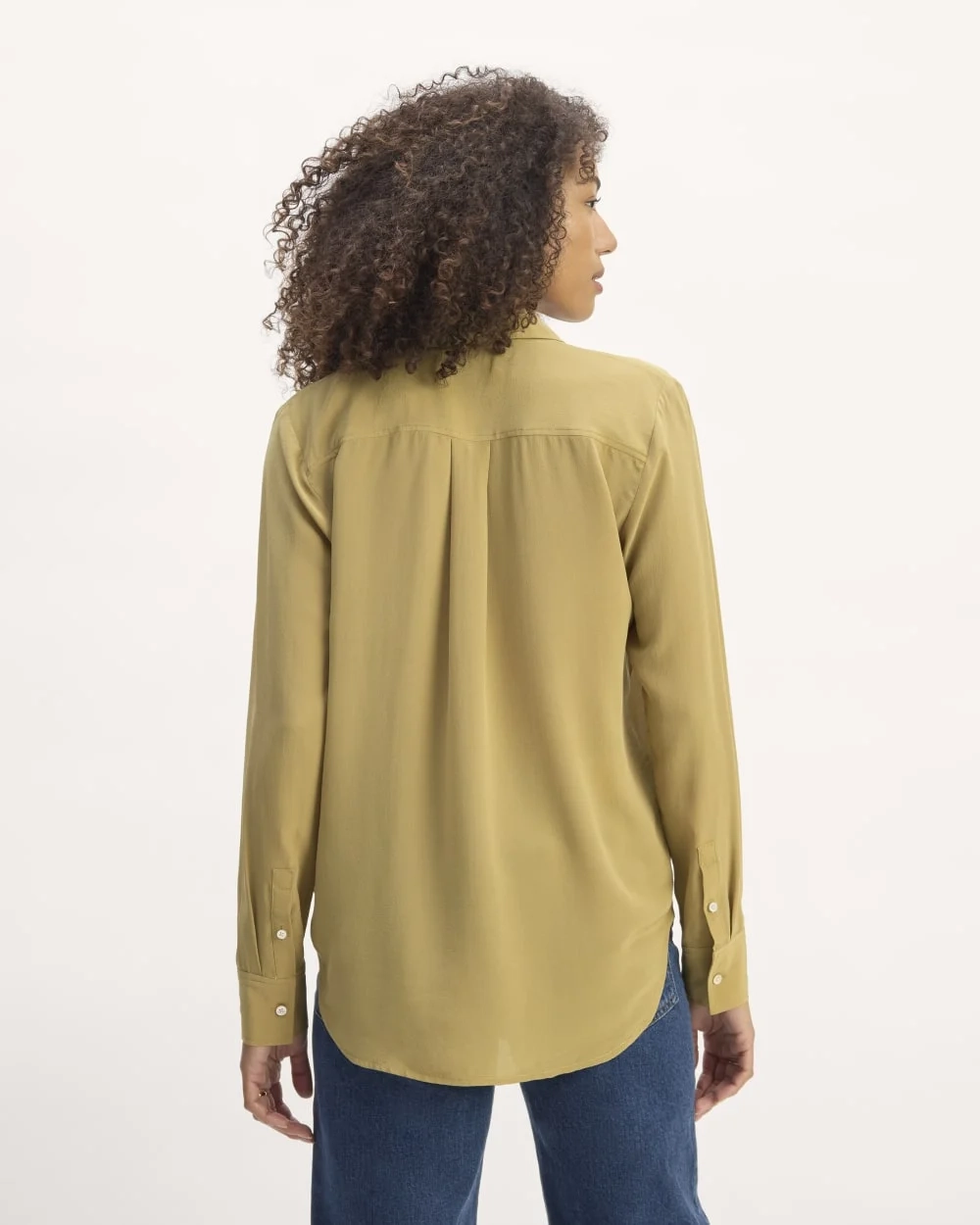 The Must-Have Shirt in Washable Silk | Fennel Seed (3)