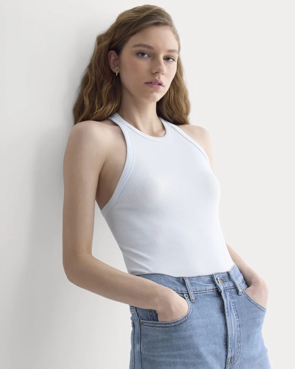Luxe Rib Racerback Tank | Skywriting (3)
