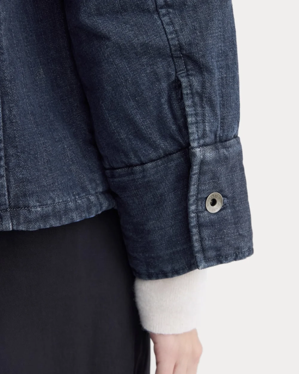 Denim Quilted Barrel Jacket | Midnight (3)