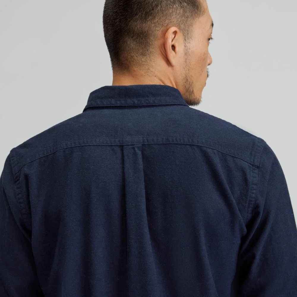 The Brushed Flannel Shirt | Heather Navy (3)