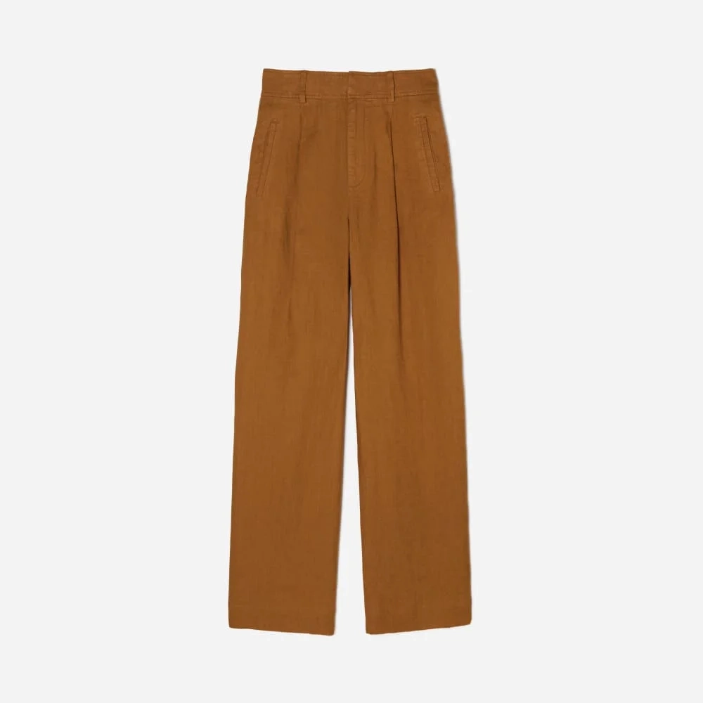 The Linen Way-High® Drape Pant  | Tawny Brown