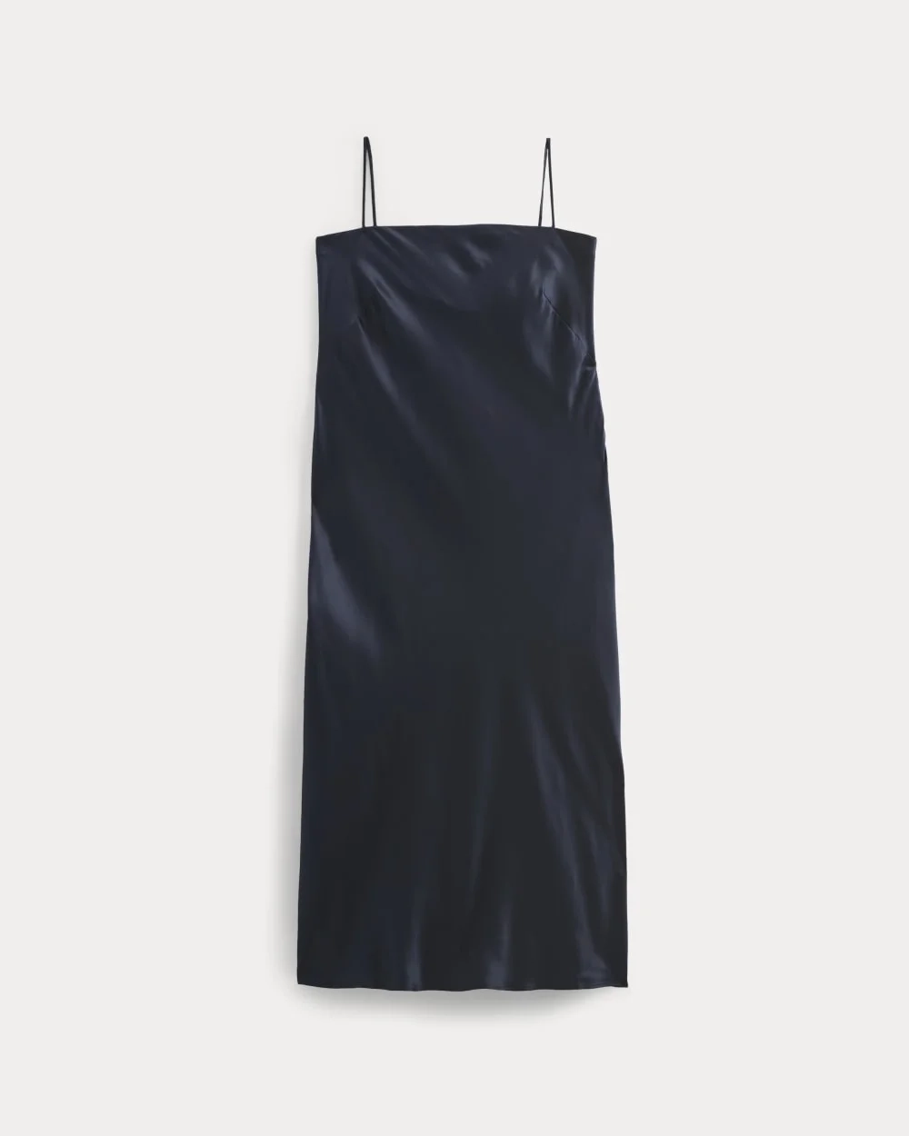 Slip Dress in Silk Charmeuse | Navy (3)