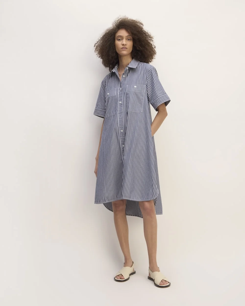 The Daytripper Dress | Dark Navy / White