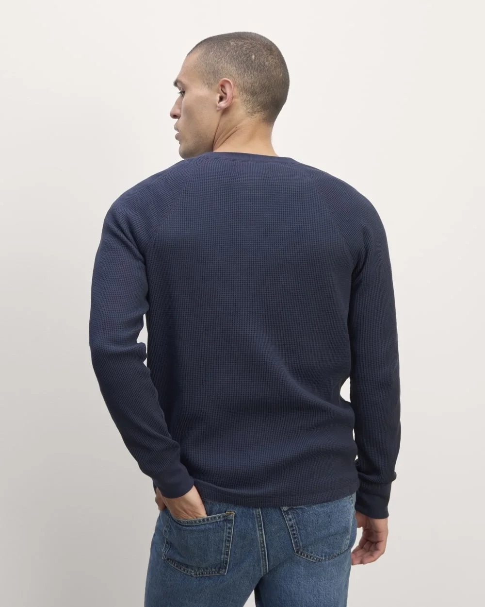 The Waffle Long-Sleeve Henley | Navy (2)